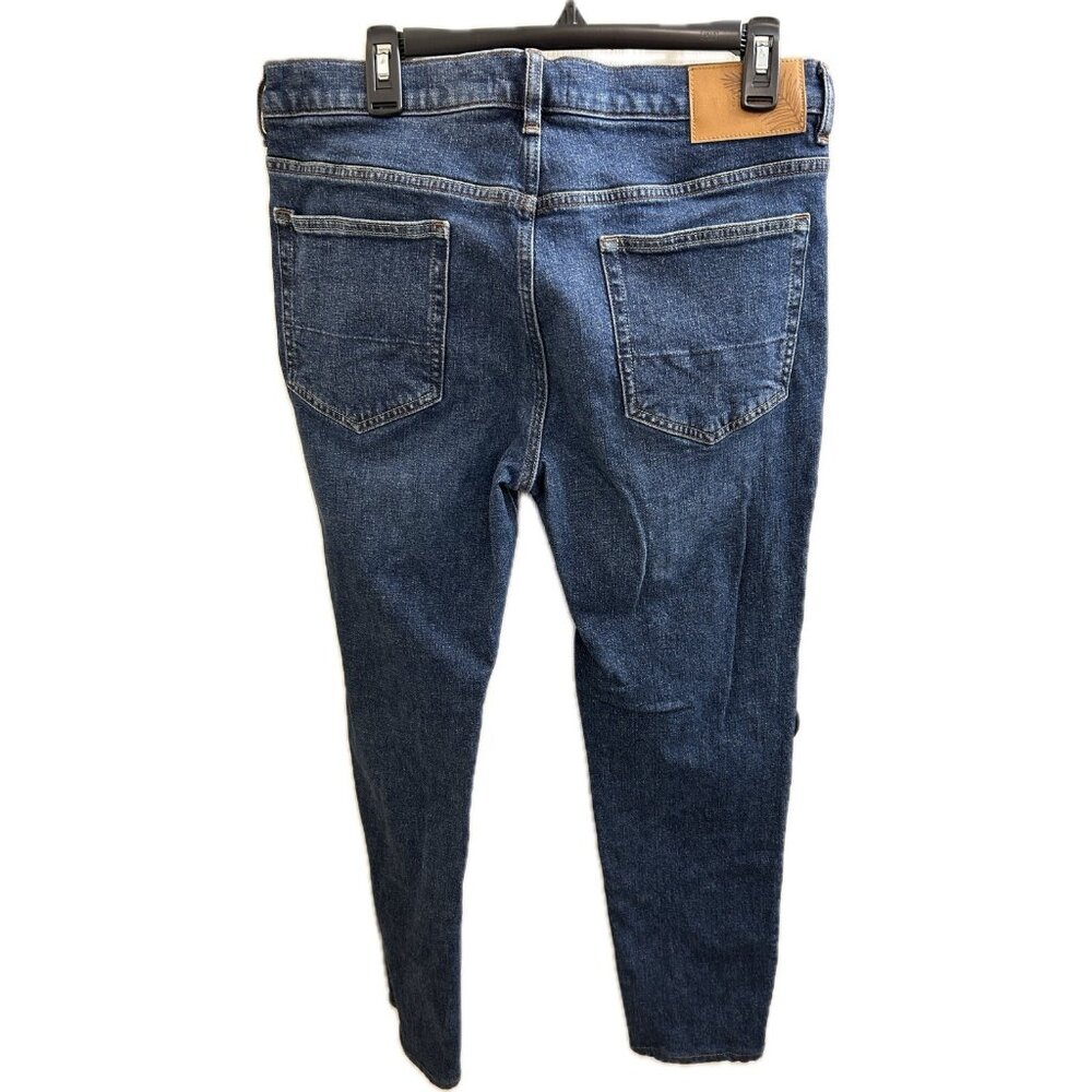 Spoke Jeans Mens 33 (Fits 34x31) Straight Leg Slim Dark Wash Denim Build A